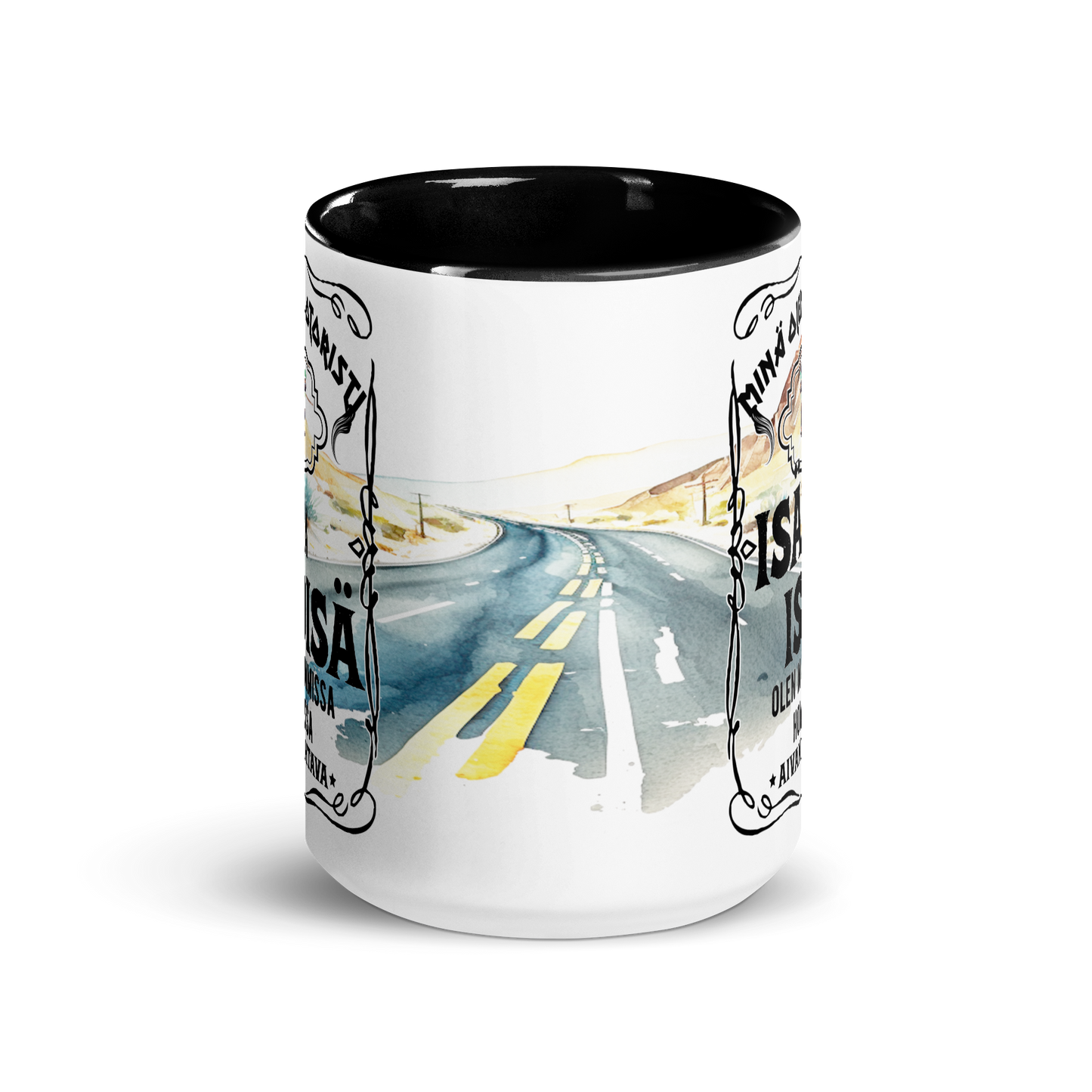 Mug with Color Inside - father and grandfather great