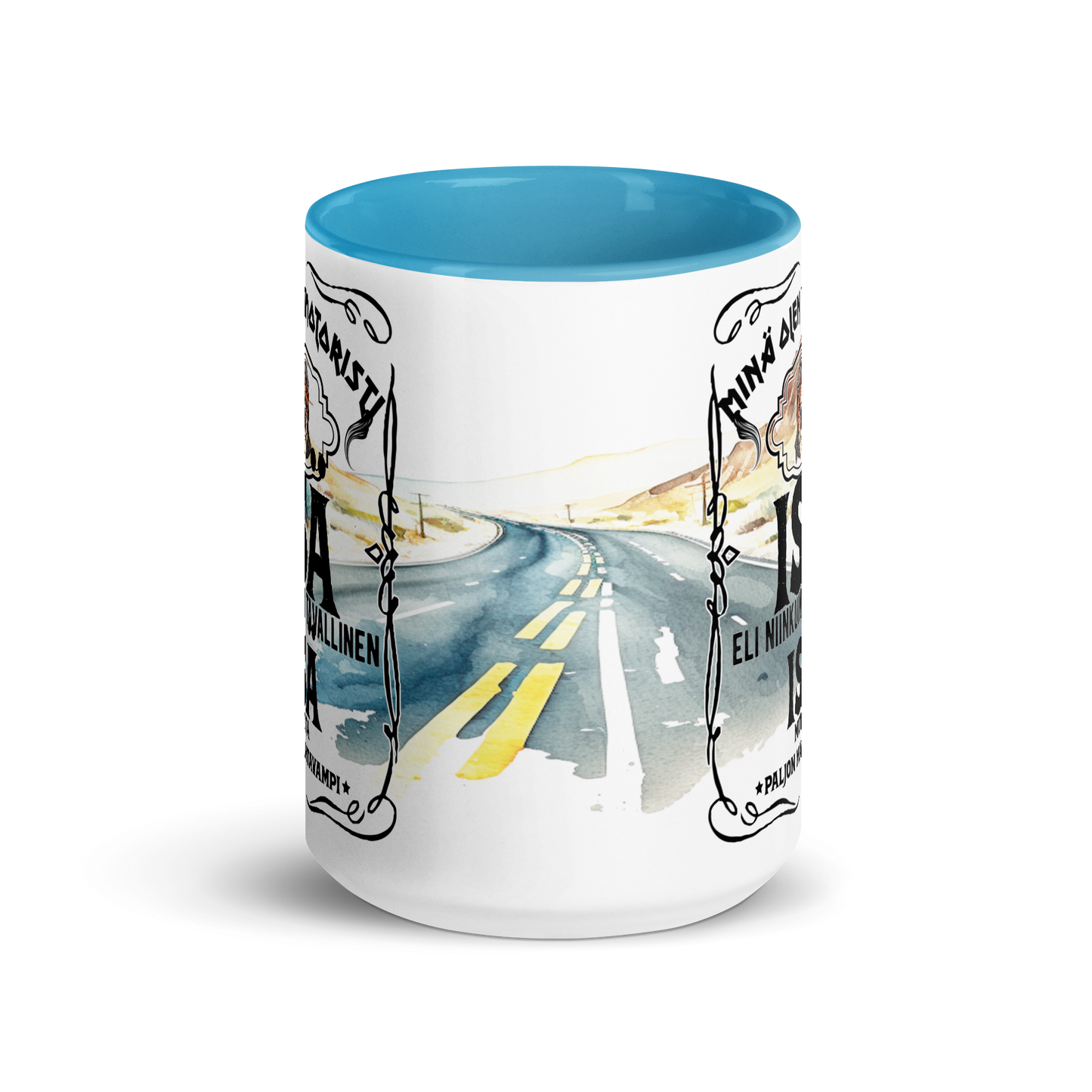 Mug with colors - a more powerful motorcyclist father