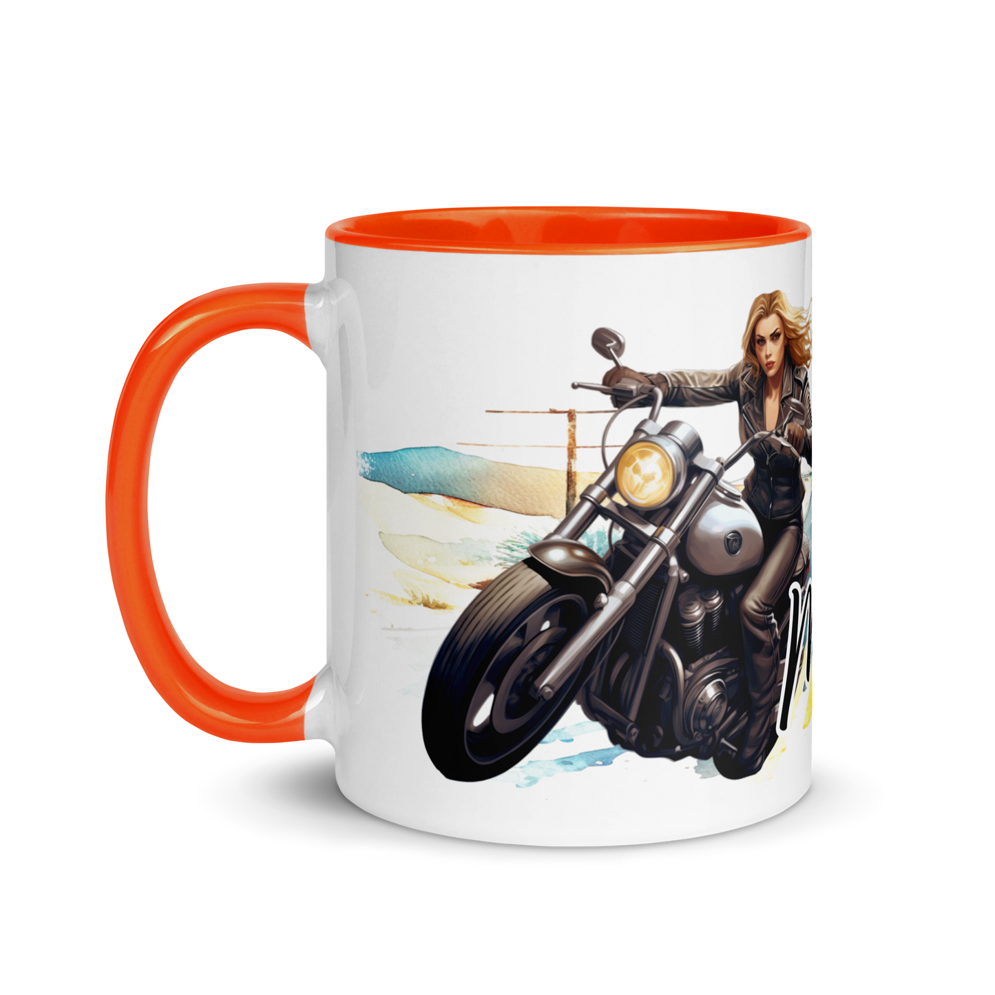 Mug with colors - bae i love my bike more than you