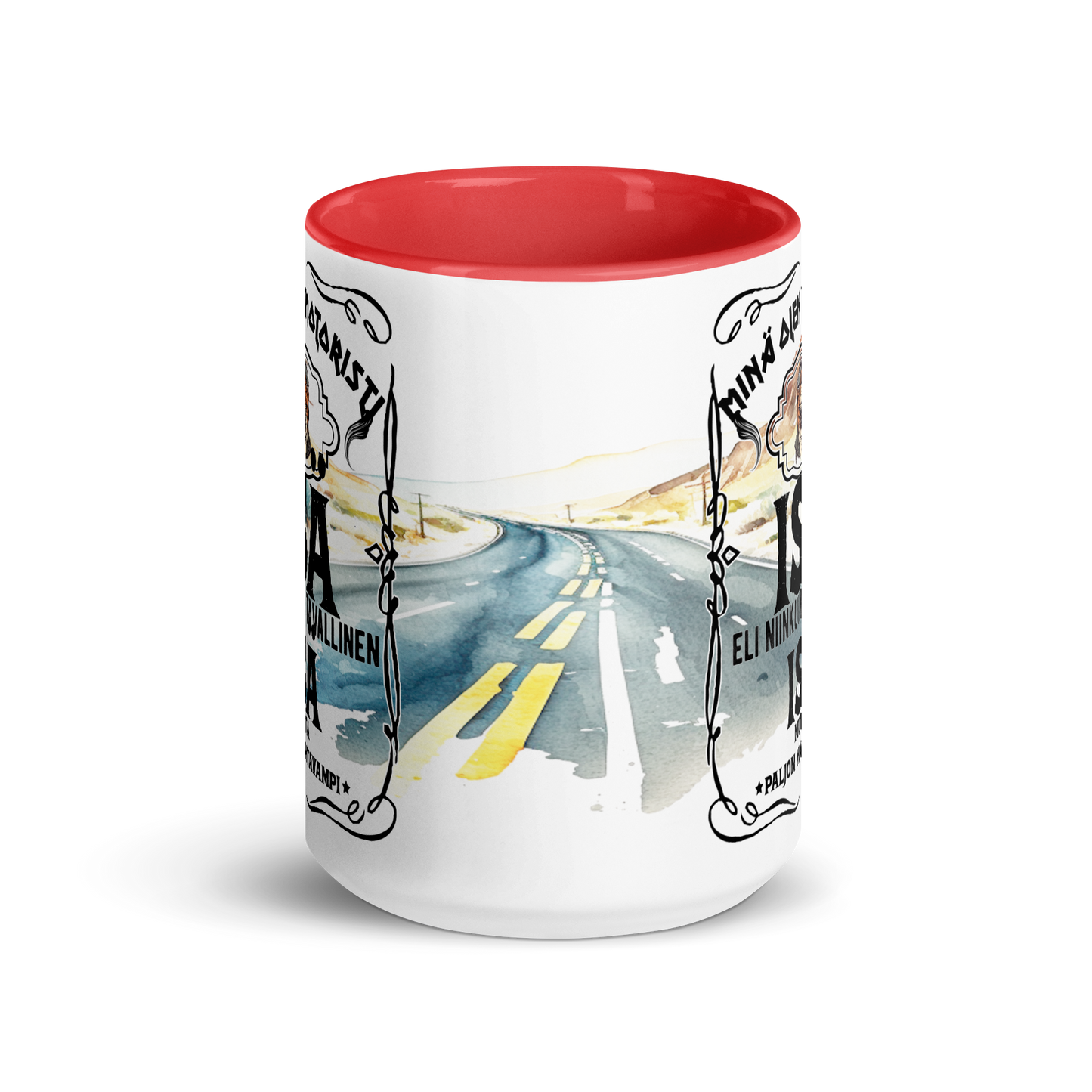 Mug with colors - a more powerful motorcyclist father