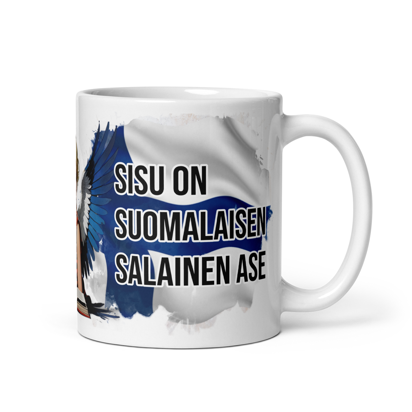 White glossy mug - Sisu on suomalaisen salainen ase