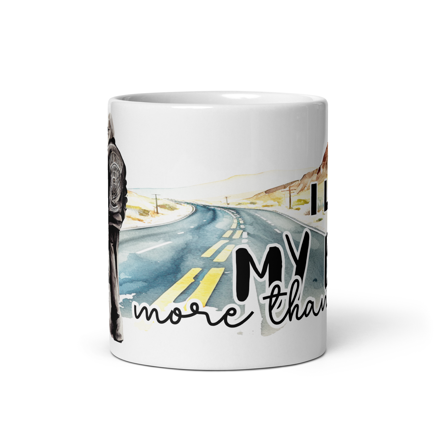 ceramic mug - bae i love my bike more than you