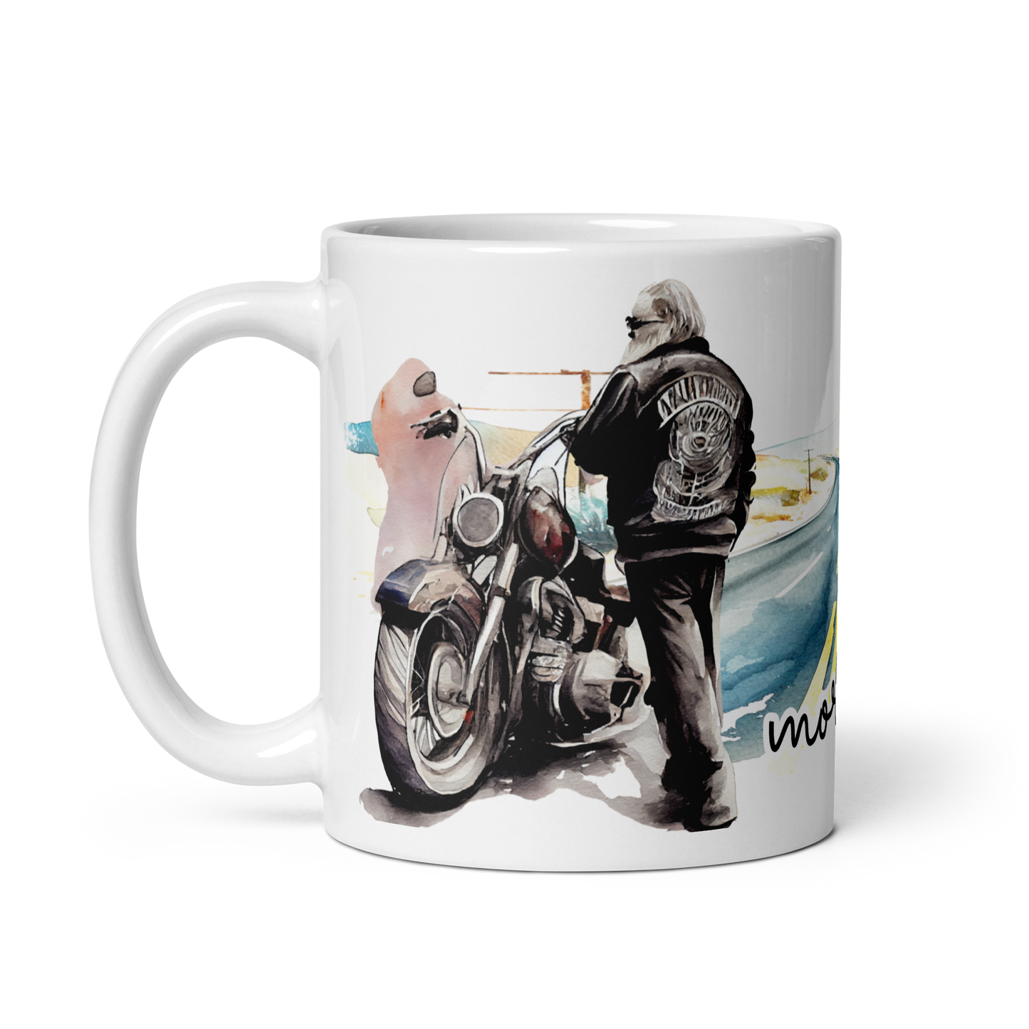 ceramic mug - bae i love my bike more than you