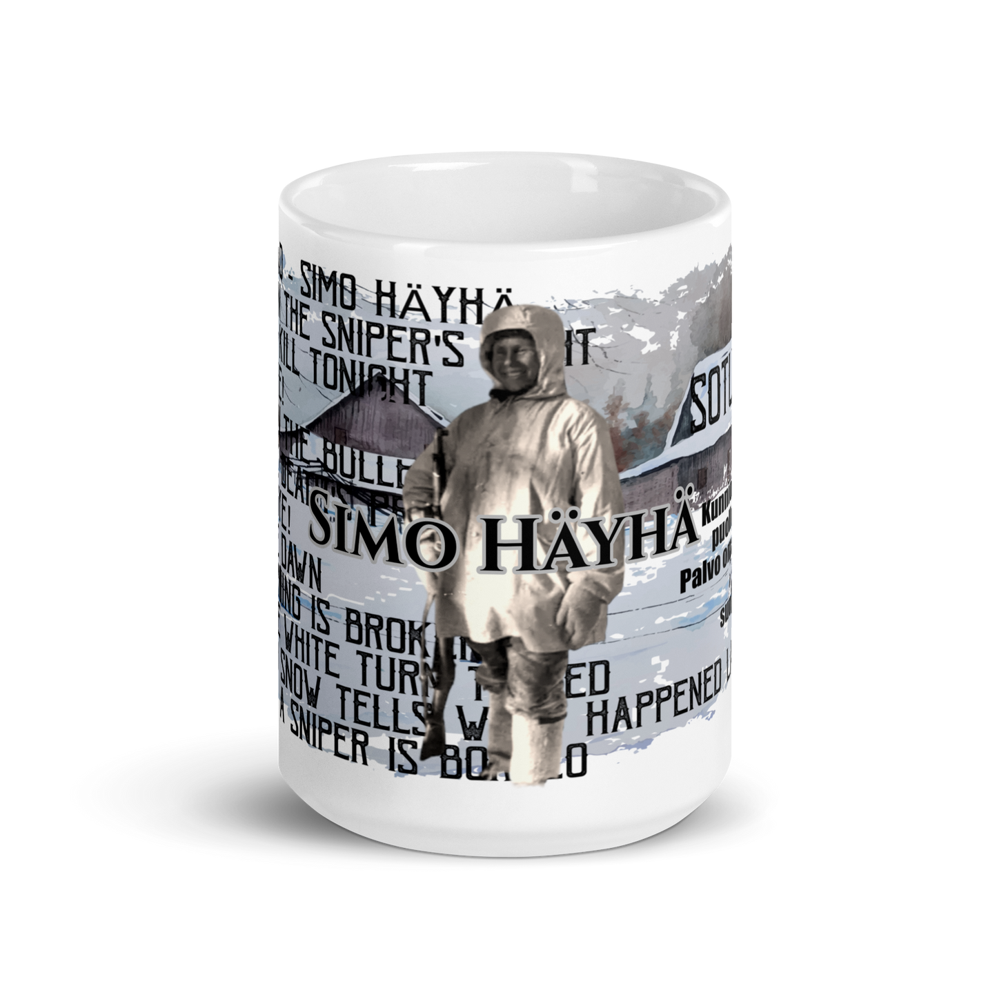 Mug in three sizes - Simo Häyhä warrior's road