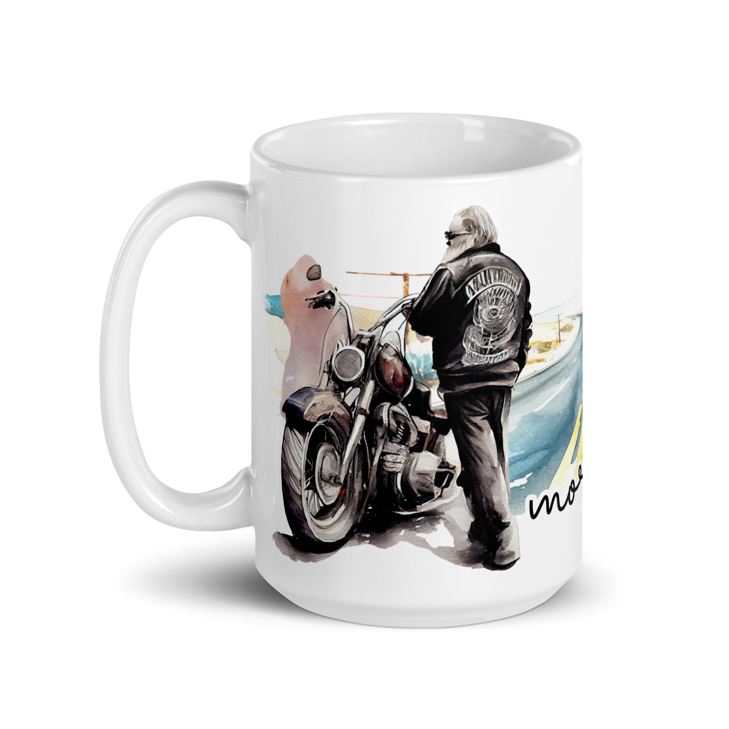 ceramic mug - bae i love my bike more than you