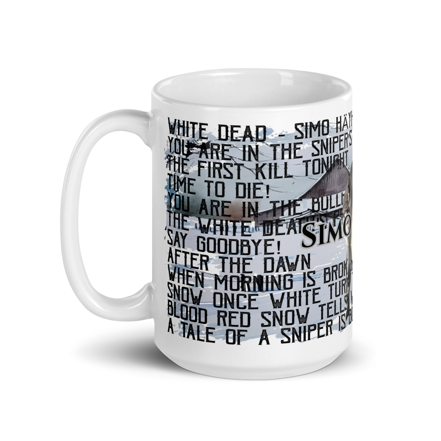 Mug in three sizes - Simo Häyhä warrior's road