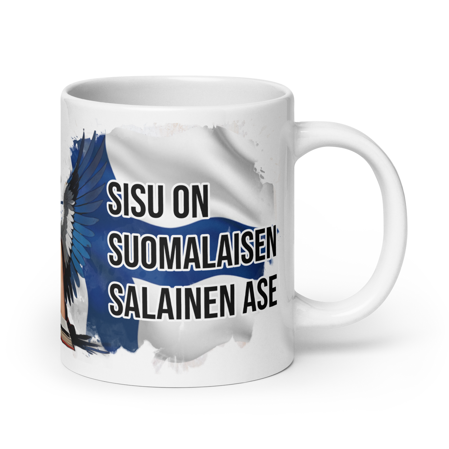 White glossy mug - Sisu on suomalaisen salainen ase