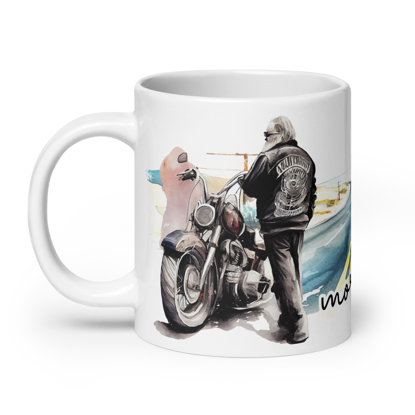 ceramic mug - bae i love my bike more than you