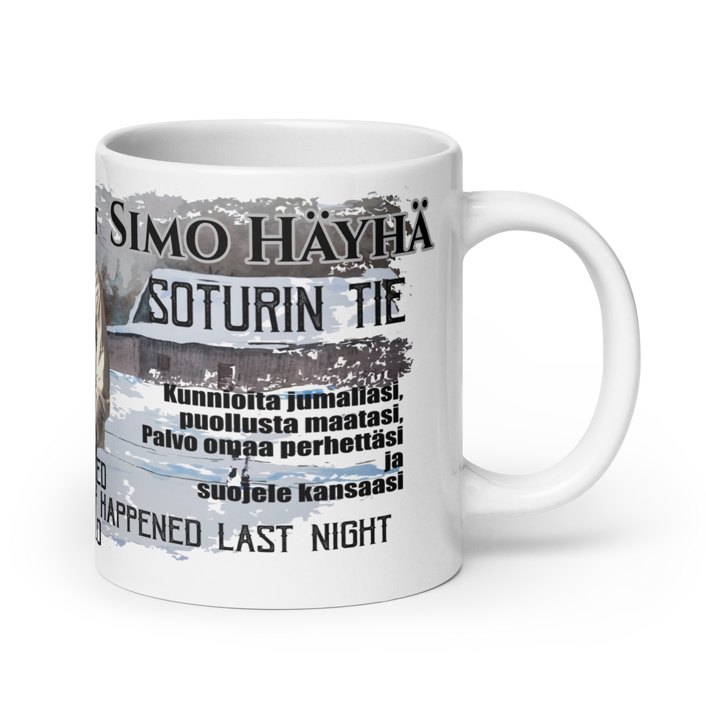 Mug in three sizes - Simo Häyhä warrior's road